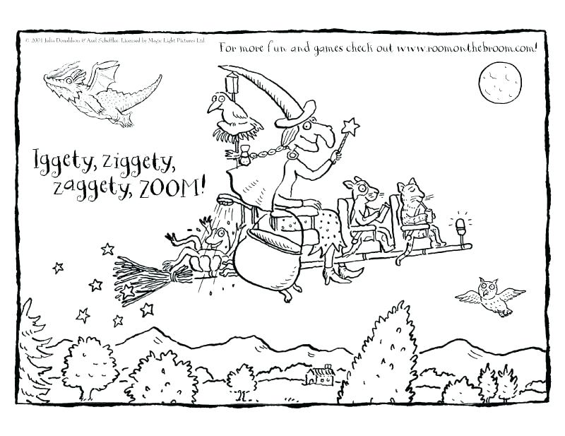 800x617 Trick Or Treat Coloring Page Room On The Broom Coloring Pages