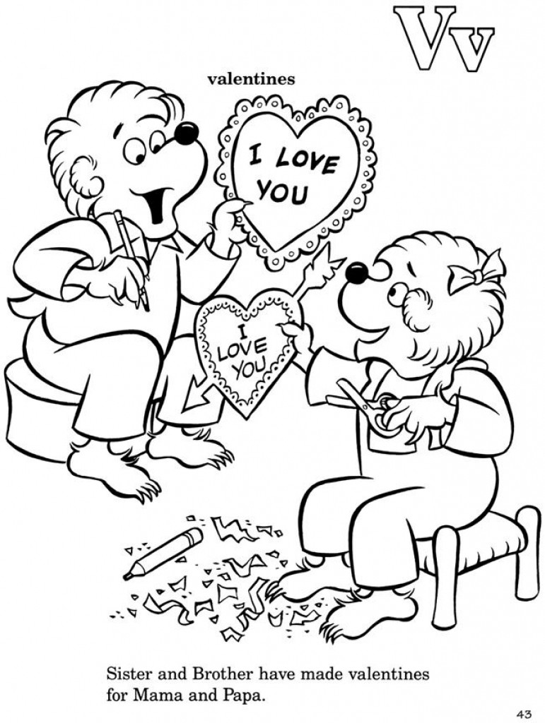 771x1024 Brother And Sister S Coloring Book Showy Berenstain Bears Pages