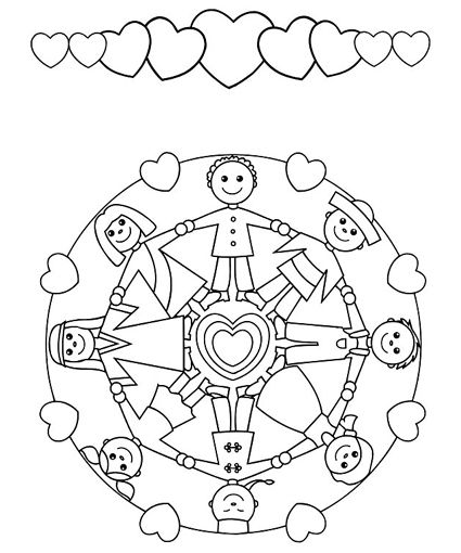425x510 Brother Amp Sister Mandalas Coloring Pages