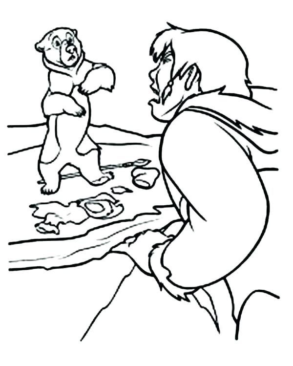 600x749 Brother Bear Koda Coloring Pages Online