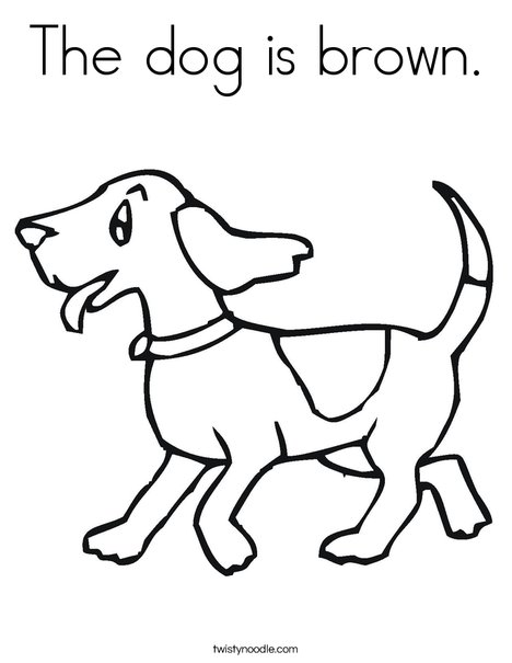 468x605 The Dog Is Brown Coloring Page