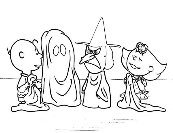 600x463 Charlie Brown Halloween Coloring Pages Charlie Brown Halloween
