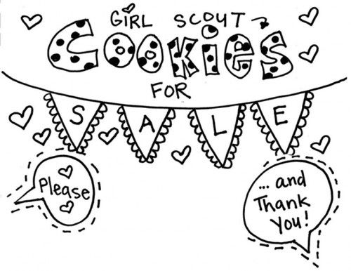 500x386 Coloring Page Girl Scout Cookie Coloring Pages