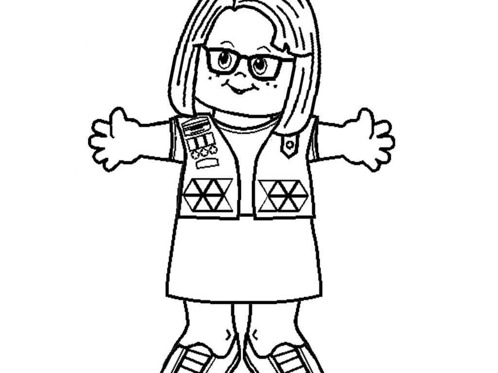 1024x768 Girl Scout Coloring Pages Scout Coloring Pages For Brownies