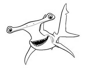 Bruce From Finding Nemo Coloring Pages