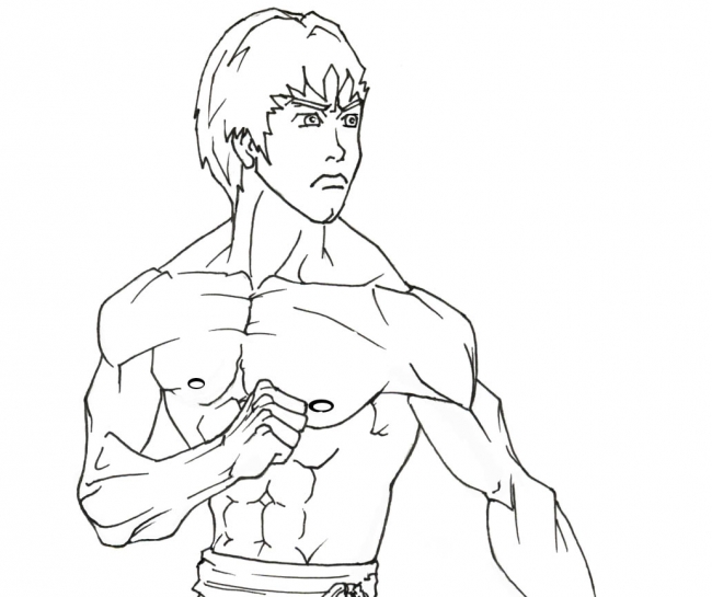 650x545 Bruce Lee Drawings Easy Sketch Coloring Page