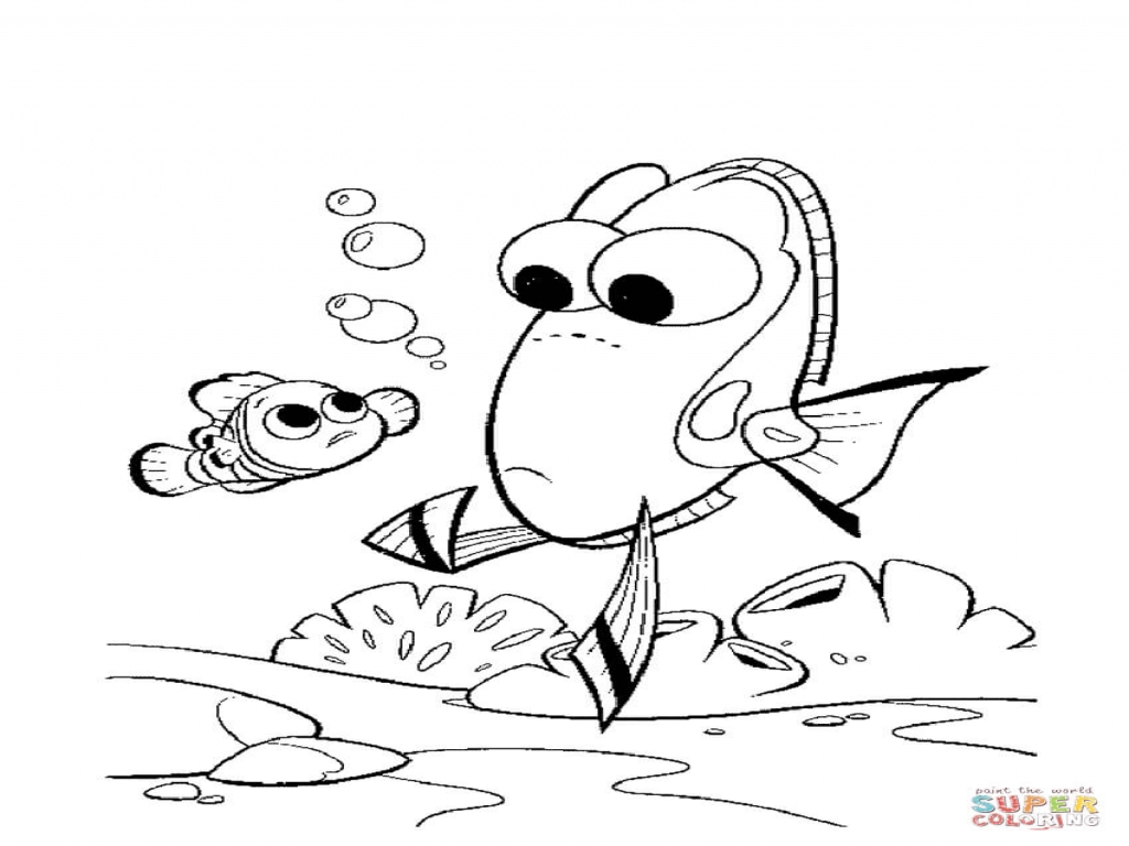 1024x768 Dory Coloring Pages To Print Click The And Nemo Page View Version