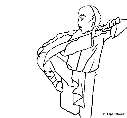 505x470 Kung Fu Coloring Page