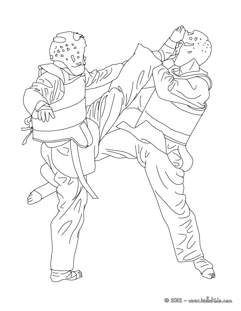 821x1061 Taekwondo Combat Sport Coloring Page. More Martial Arts And Sports