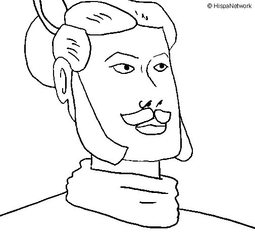 505x470 Xian Warrior Coloring Page