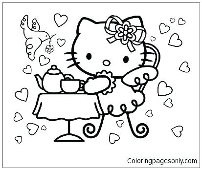 413x348 Tea Party Coloring Pages For Bruins Logo Coloring Page Tea Party
