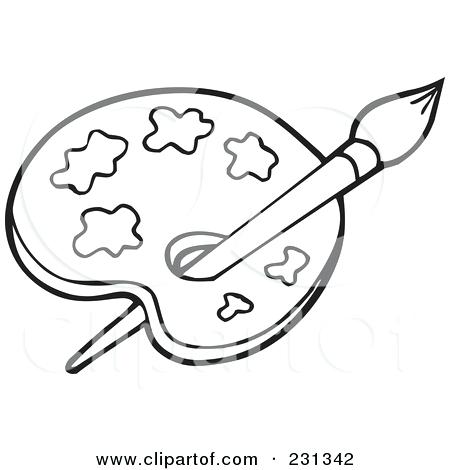 450x470 Paint Brush Coloring Page Pages For Girls Paintbrush
