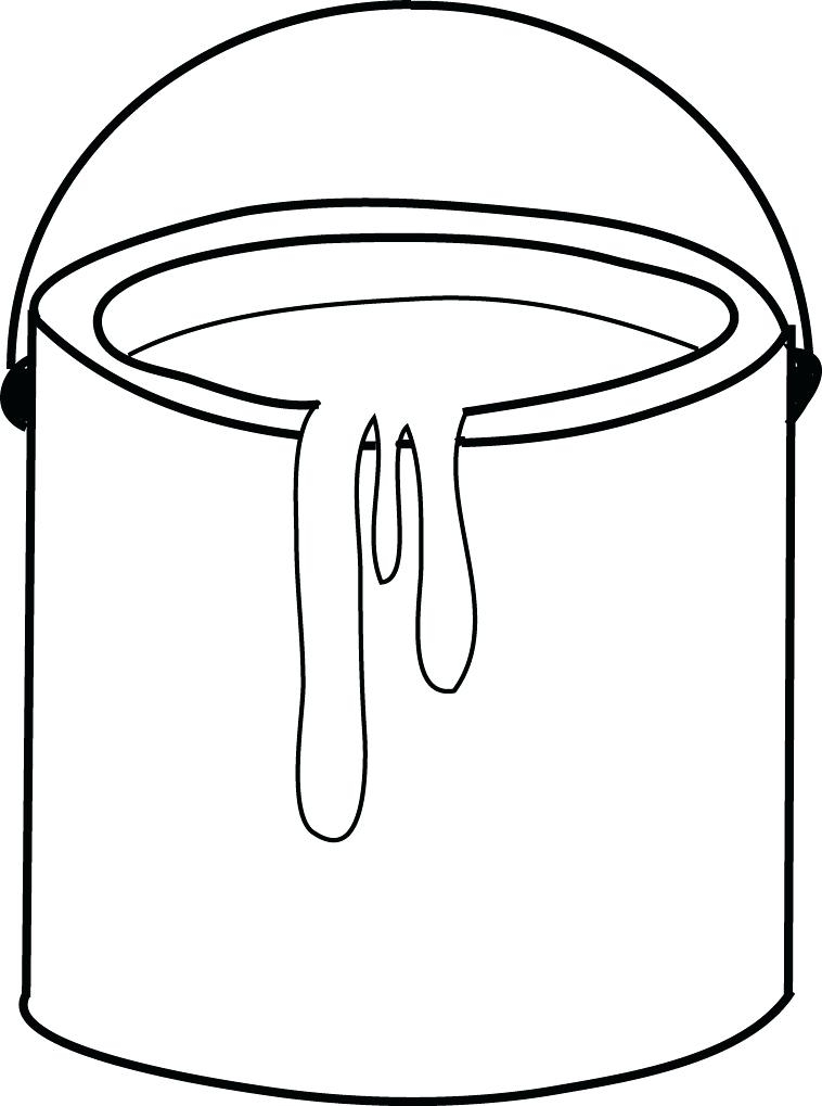 758x1019 Paint Coloring Pages Interesting Paint Brush Coloring Page Paint