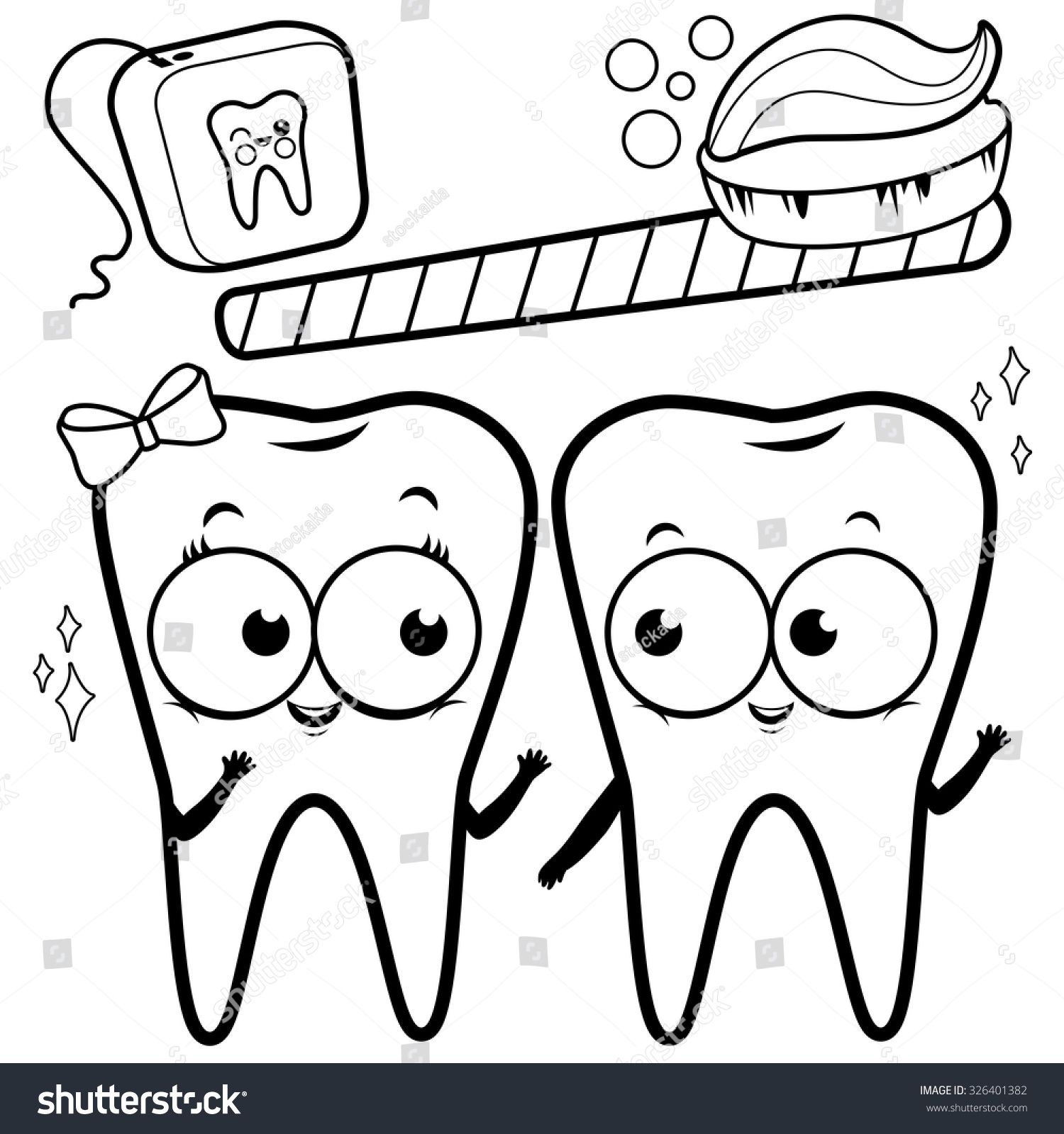 Brush Your Teeth Coloring Page
