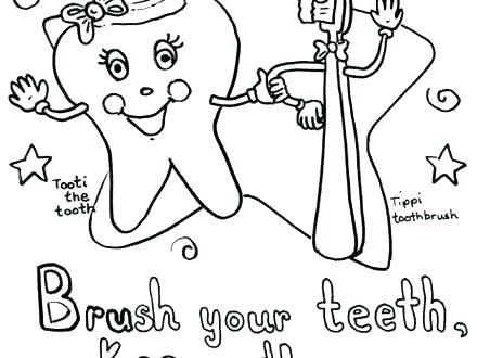 440x330 Body Coloring Pages Teeth Coloring Page Body Coloring Teeth