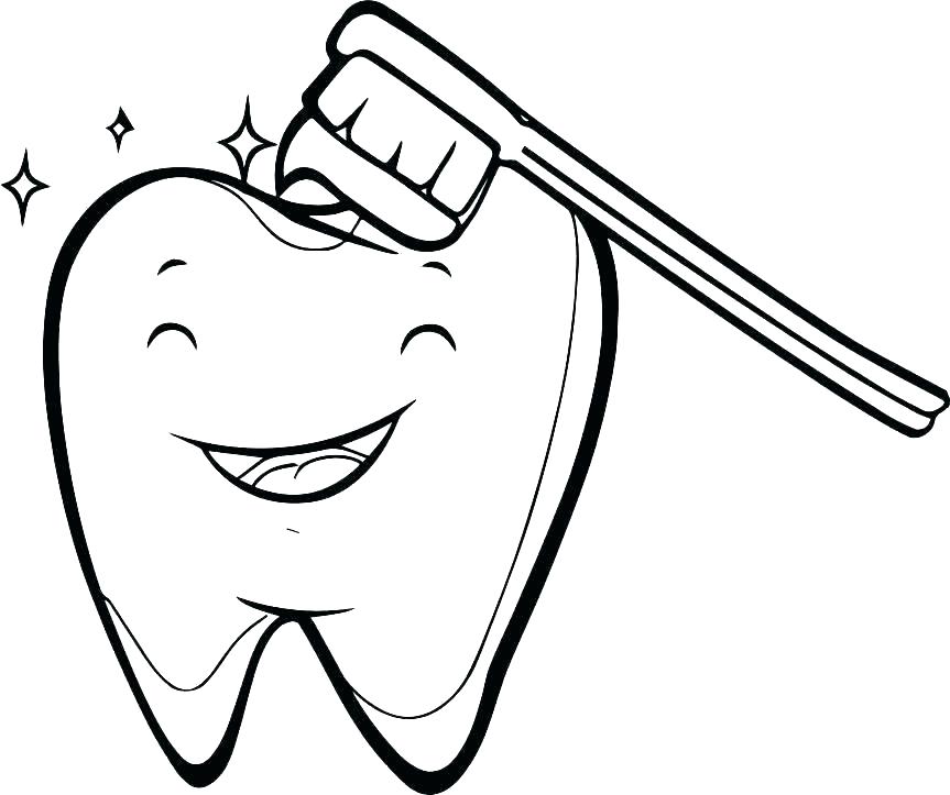 863x723 Boy Brushing Teeth Coloring Page Pages Of Brush Your Colouring