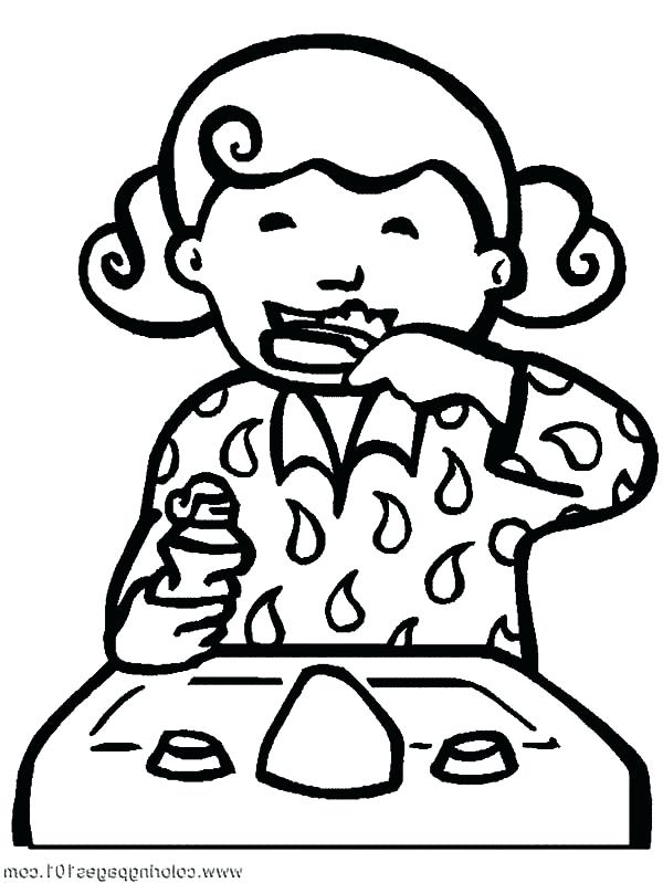 600x799 Tooth Brushing Coloring Pages Tooth Coloring Page Brush Your Teeth