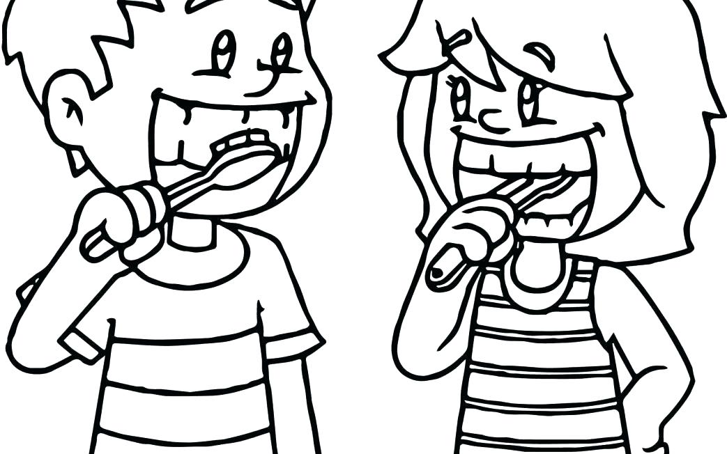 1043x652 Teeth Coloring Page