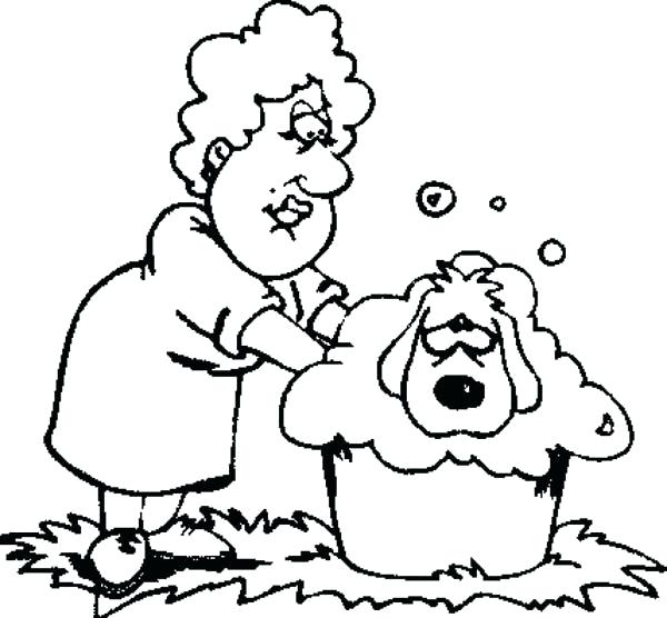 600x556 Bath Coloring This Dog Is Hate To Take A Bath Coloring Page Gel