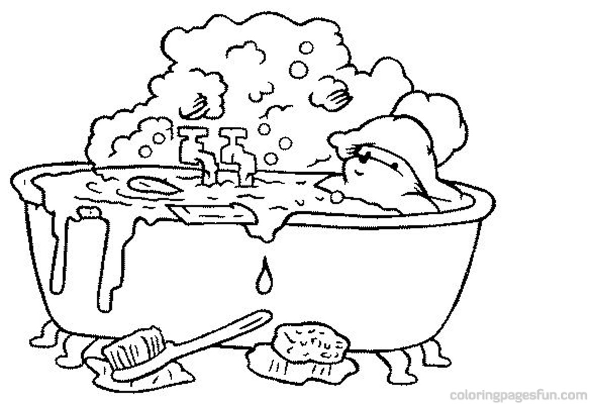 1174x800 Bathroom Coloring Pages