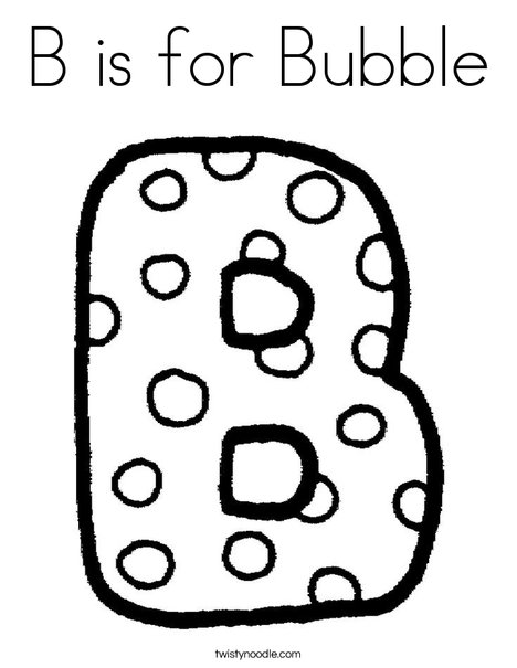 468x605 B Is For Bubble Coloring Page