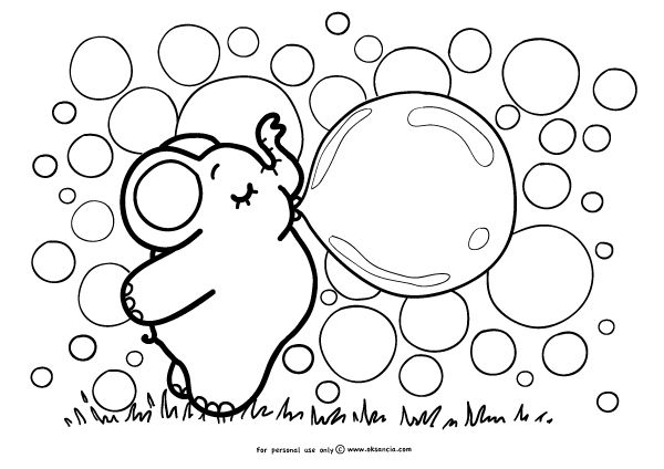 600x424 Bubbles Coloring Pages Bubblegum Or Bubble Worksheets Bubbles
