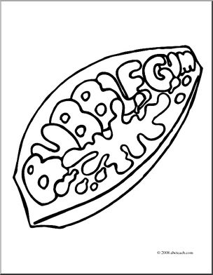 304x392 Clip Art Bubble Gum (Coloring Page) I Abcteach