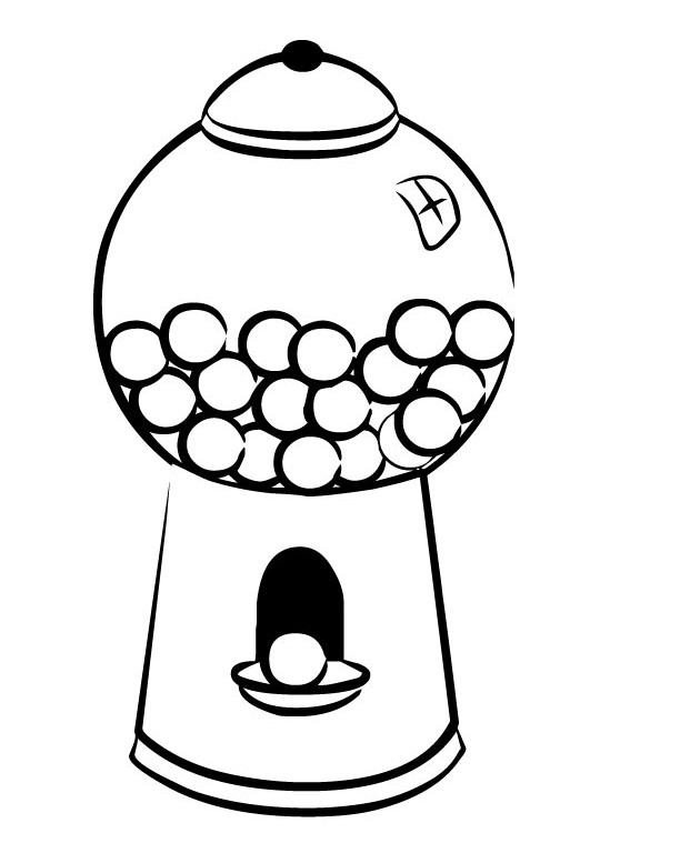 630x768 Gum Coloring Pages