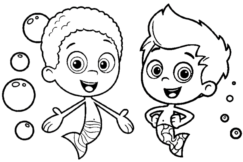 850x567 Bubble Guppies Coloring Pages Free