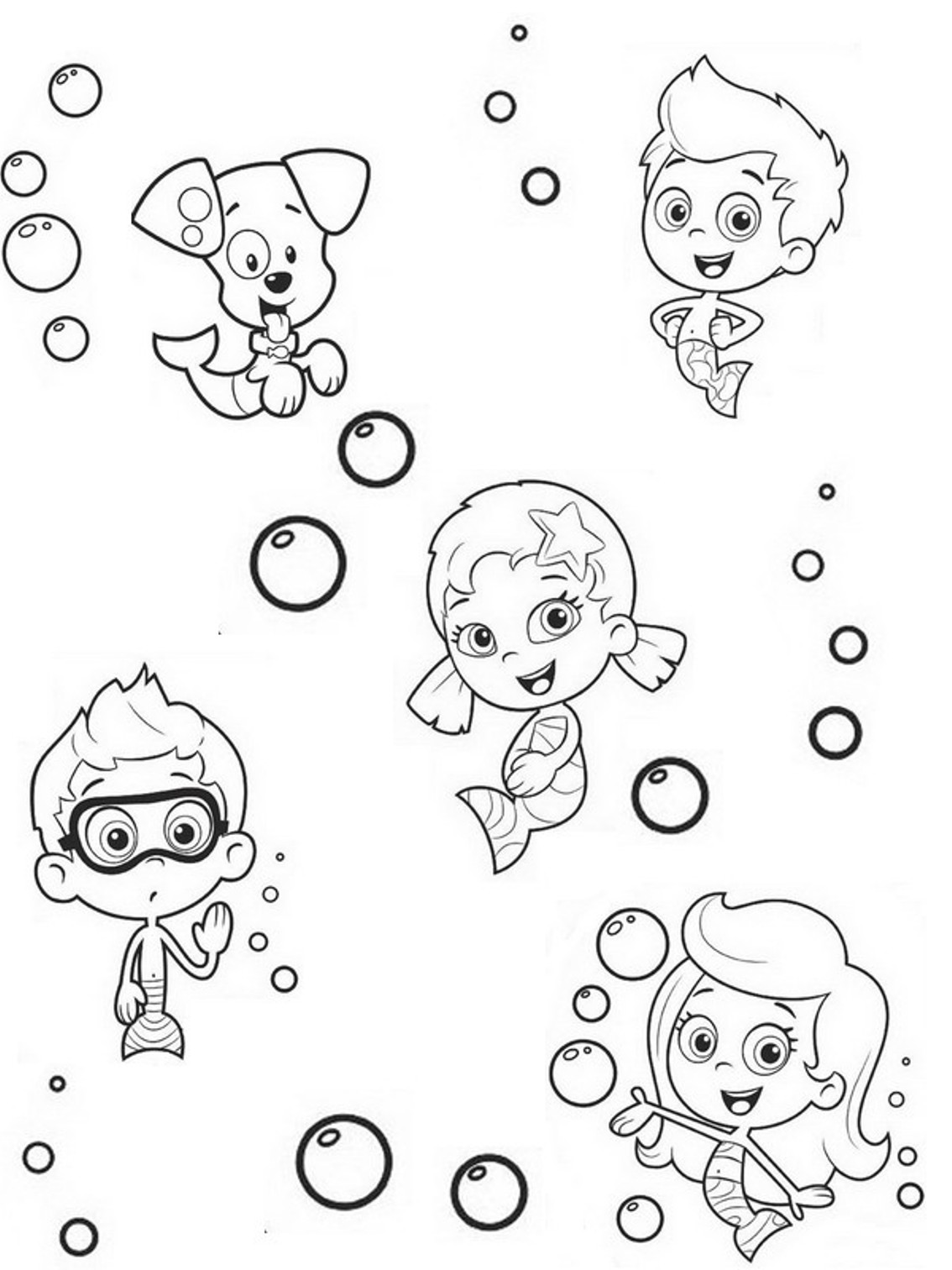 1134x1512 Bubble Guppies Coloring Pages Inspiring Guppy Best Design 3951