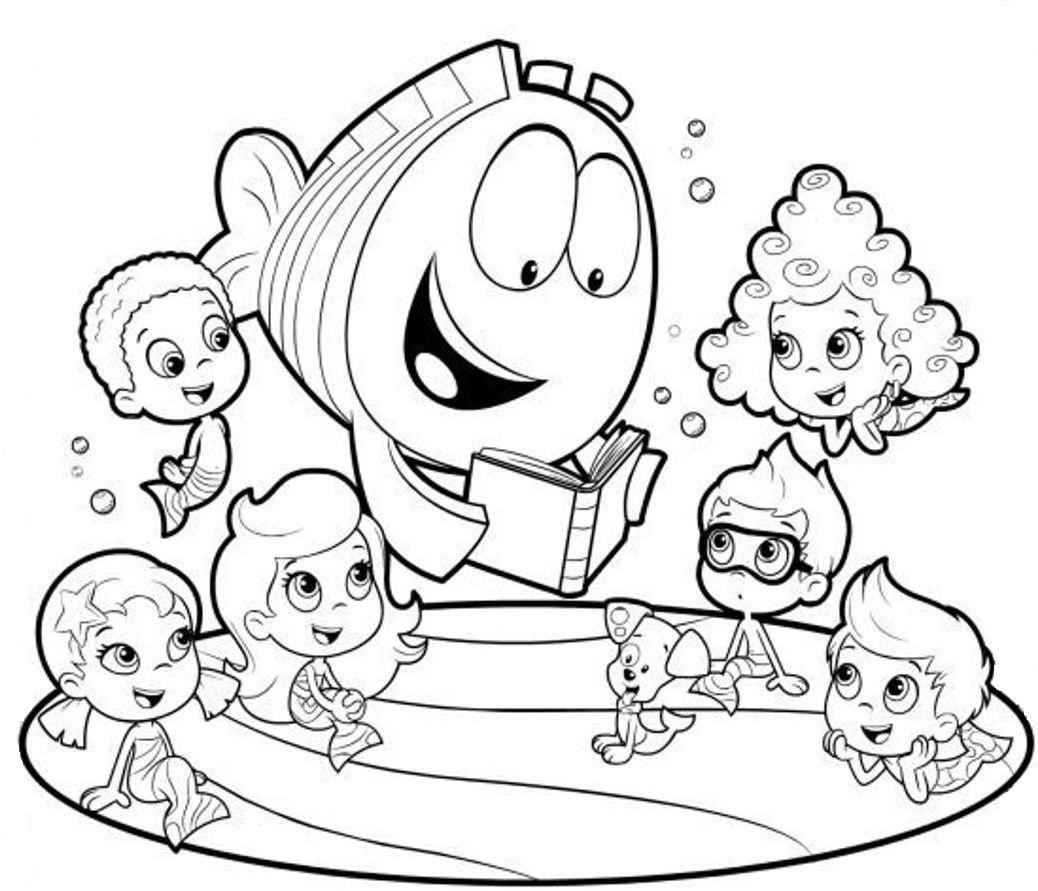 1038x891 Bubble Guppies Coloring Pages