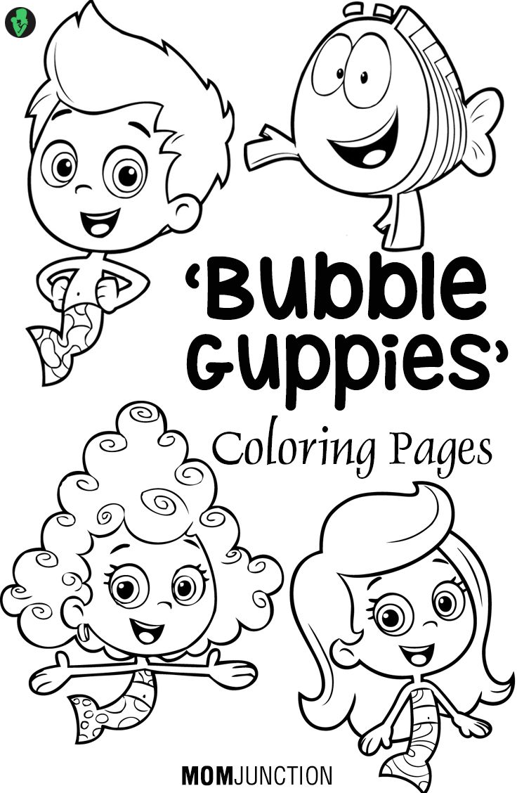 736x1128 Bubble Guppies Coloring Pages