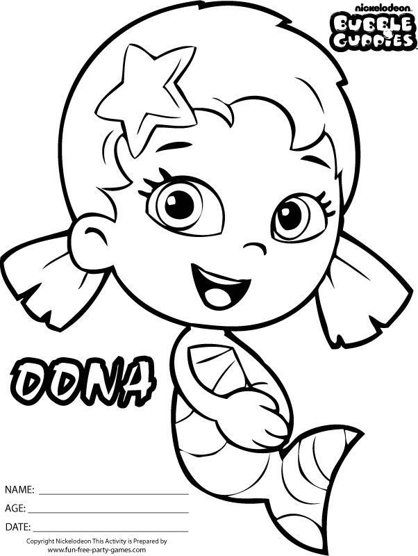 Bubble Guppies Molly Coloring Pages