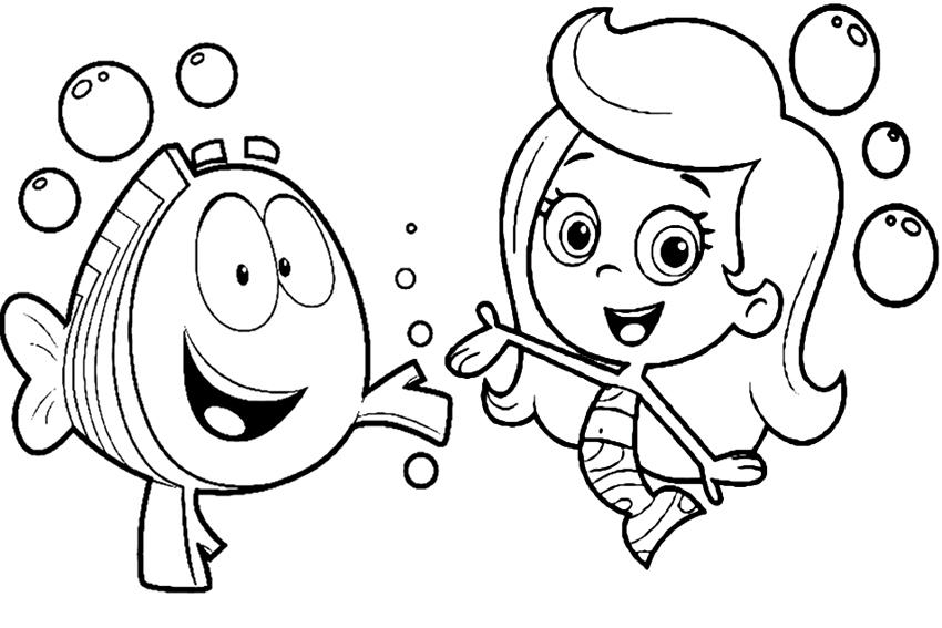 850x567 Bubble Guppies Coloring Pages