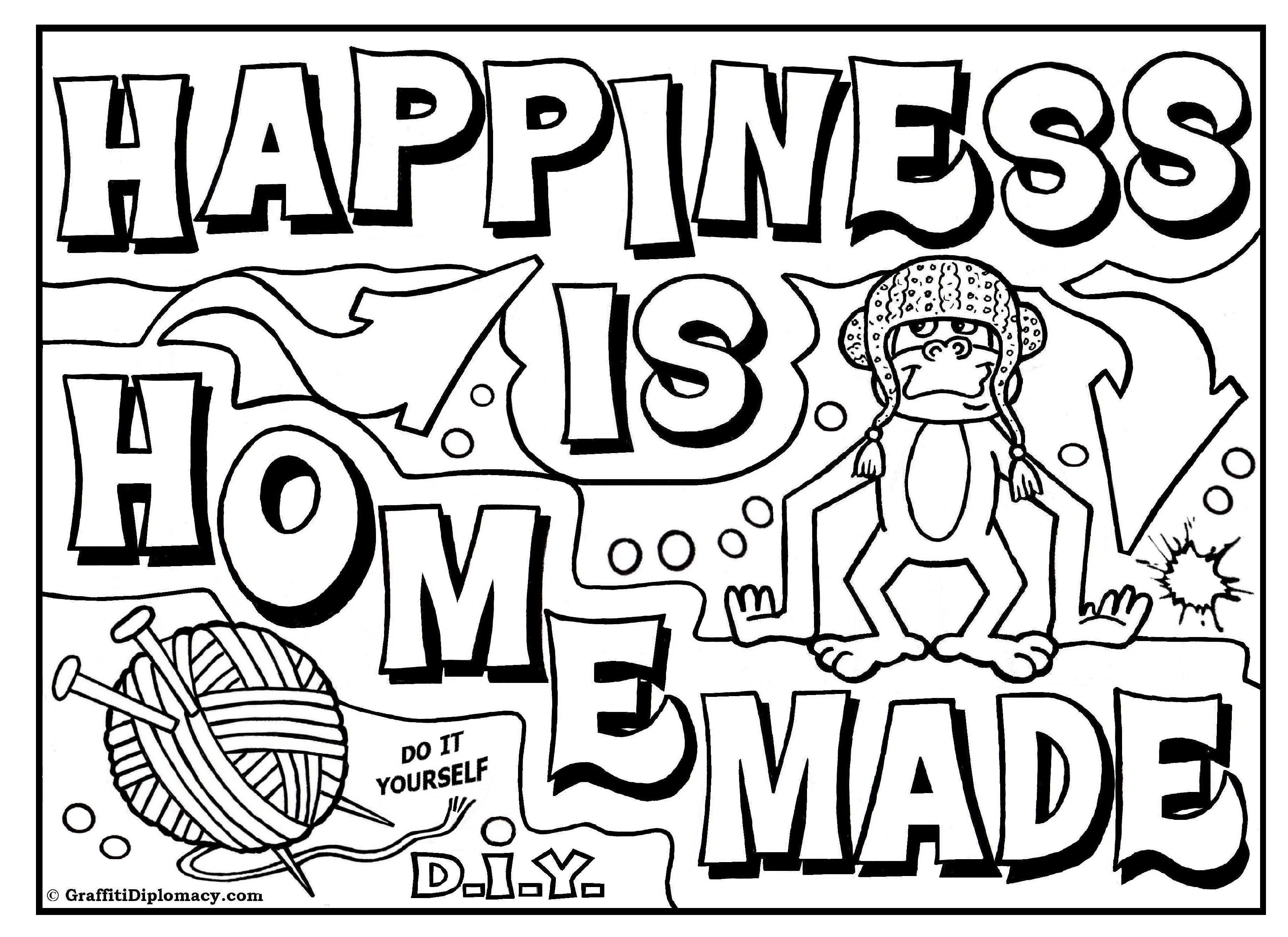 Bubble Letter Coloring Pages