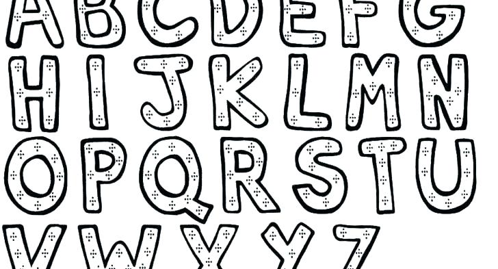 728x393 Bubble Letters Coloring Pages