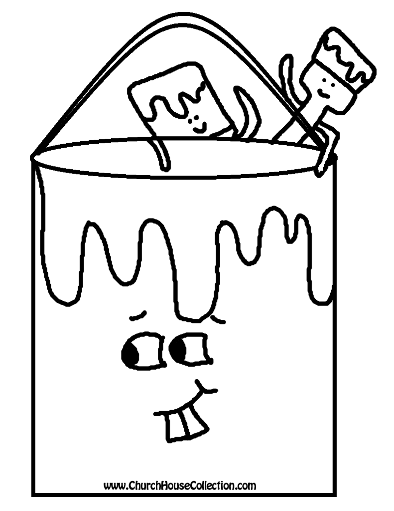 791x1024 Bucket Coloring Pages Paint Coloring Pages In New Coloring Pages