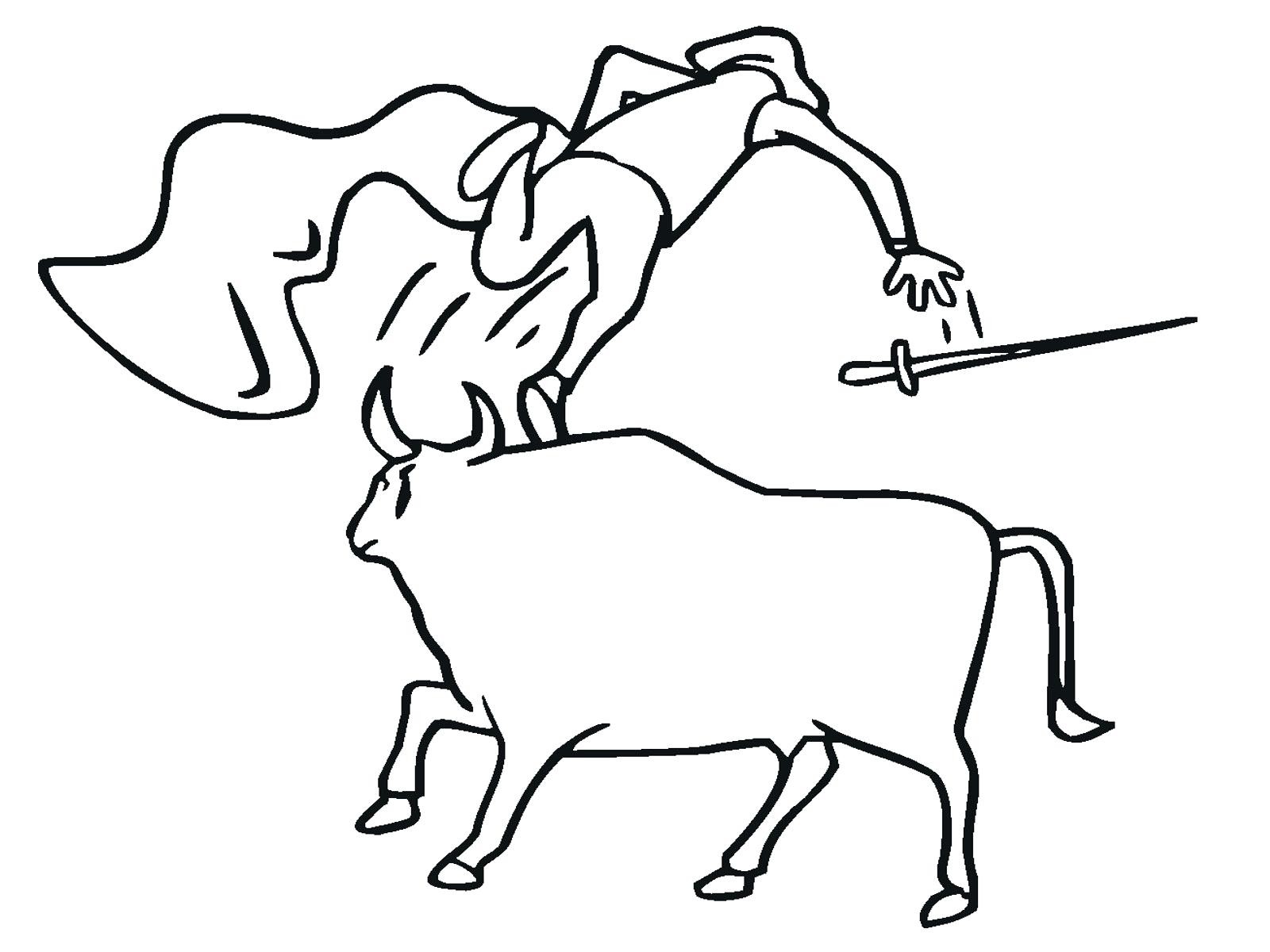 Bucking Bull Coloring Pages