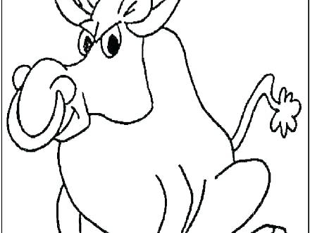 440x330 Bull Rider Coloring Pages Cowboy On Bucking Bull Line Art Color
