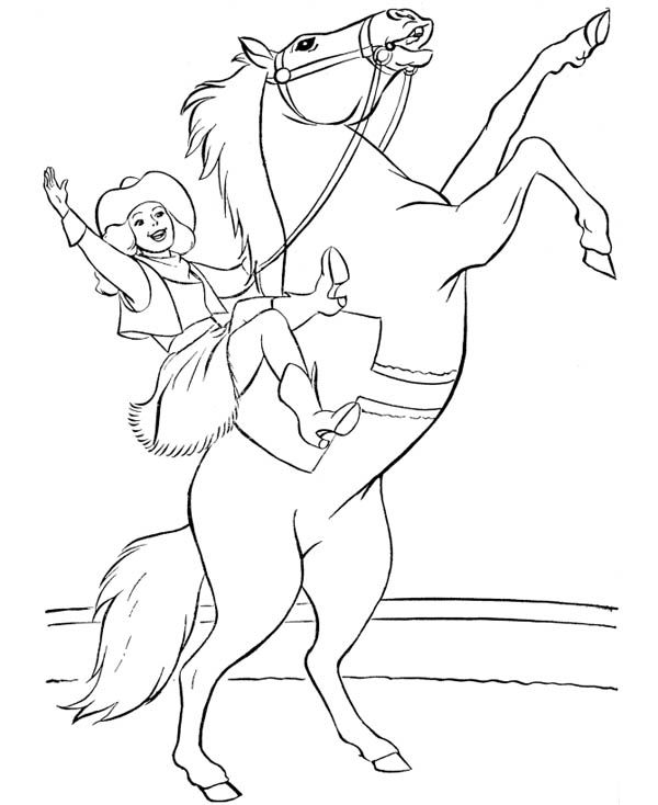 Bucking Horse Coloring Pages