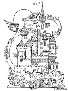 236x314 Castle Kleurplaat Kasteel Landscapes, Houses Amp Buildings