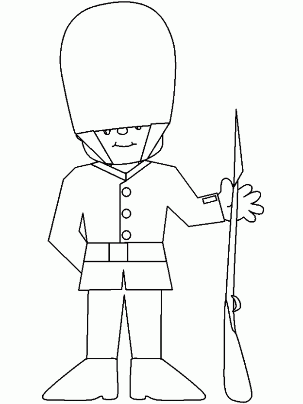 624x831 Buckingham Palace Guard Coloring Pages