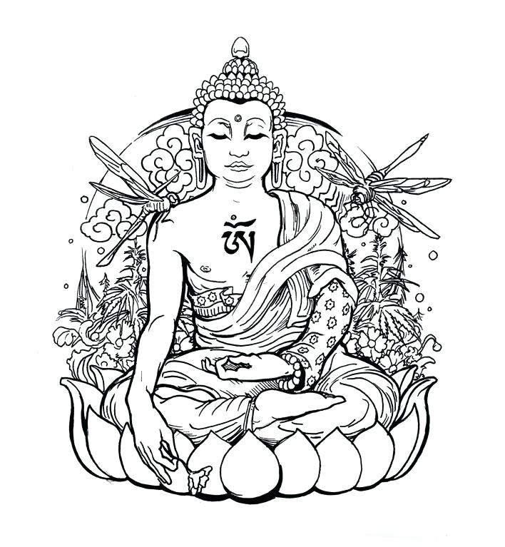 Buddha Coloring Pages Printable