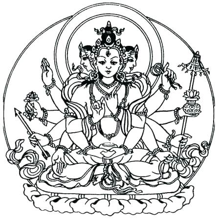 448x449 Coloring Buddha Coloring Pages Page To Humorous Print Mandala