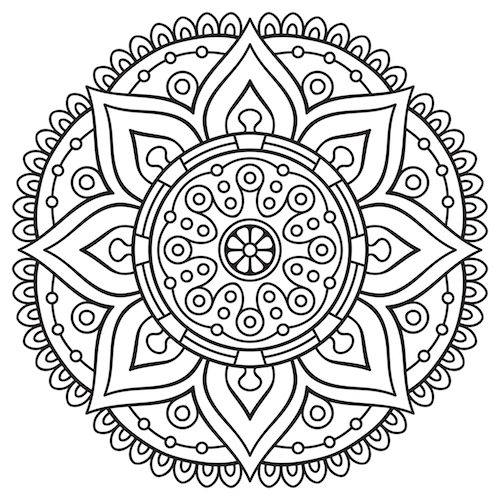 500x500 Buddhist Mandala Coloring Pages Mandala Coloring Pages Mandalas