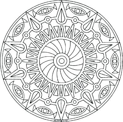 399x396 Tibetan Buddhist Mandala Coloring Pages Eye Free Fuhrer Von
