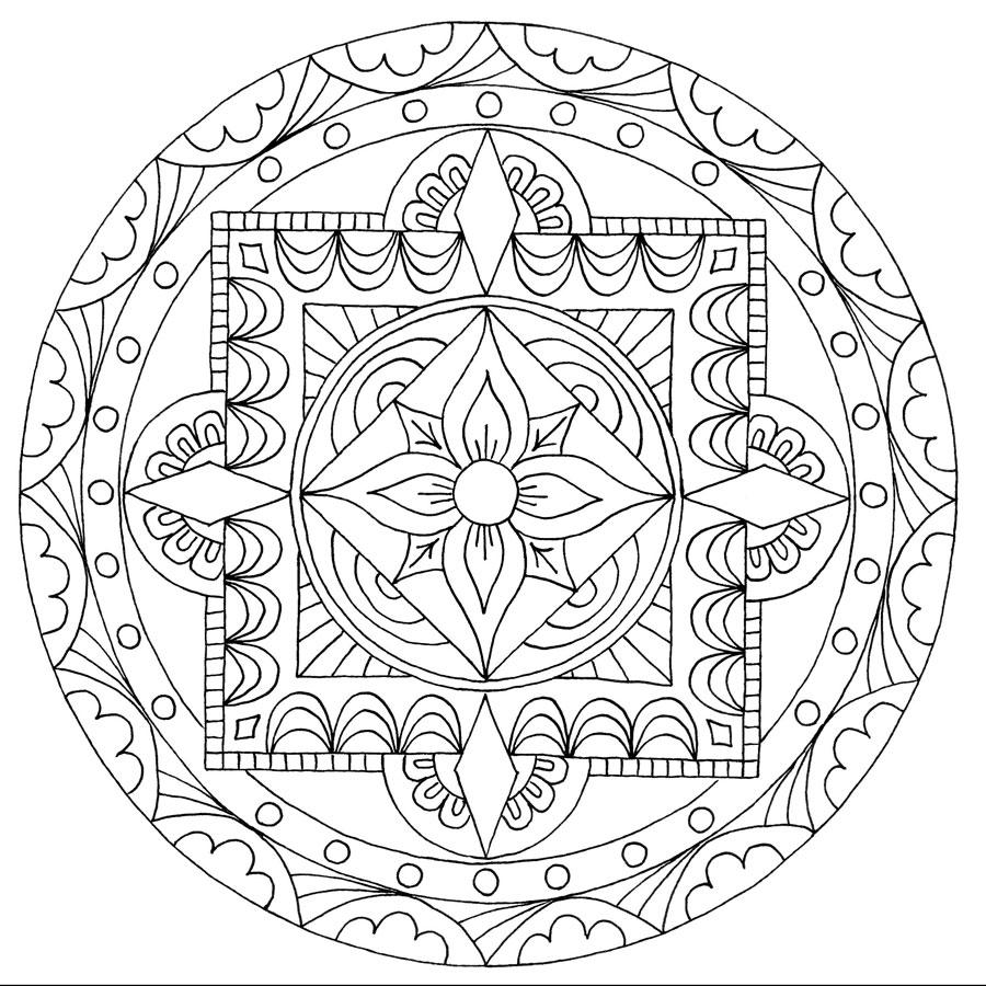 900x900 Tibetan Mandala Coloring Pages Tibetan Mandala Coloring Pages