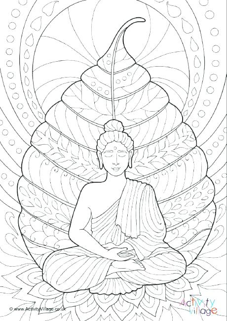 460x650 Buddha Coloring Pages