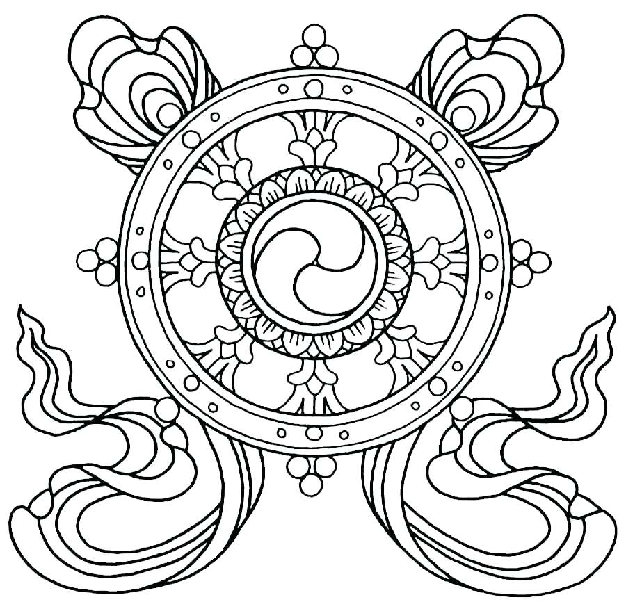900x866 Coloring Tibetan Mandala Coloring Pages Click On Image To Print