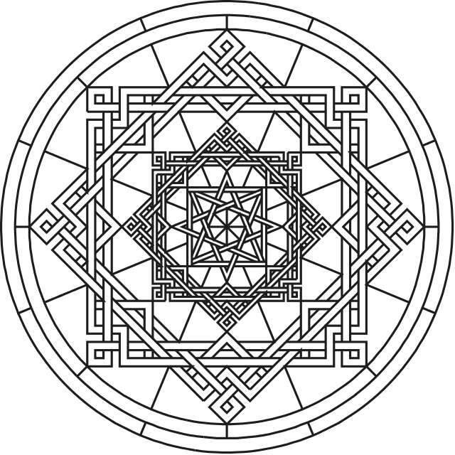 640x640 Mandala Flower Coloring Pages Difficult